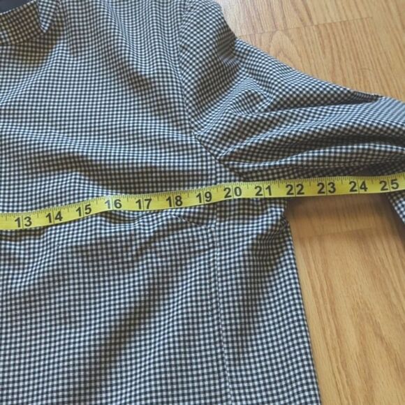 Talbots Petites Blazer Vintage Checkered Black White Coat Size Large - Picture 5 of 8